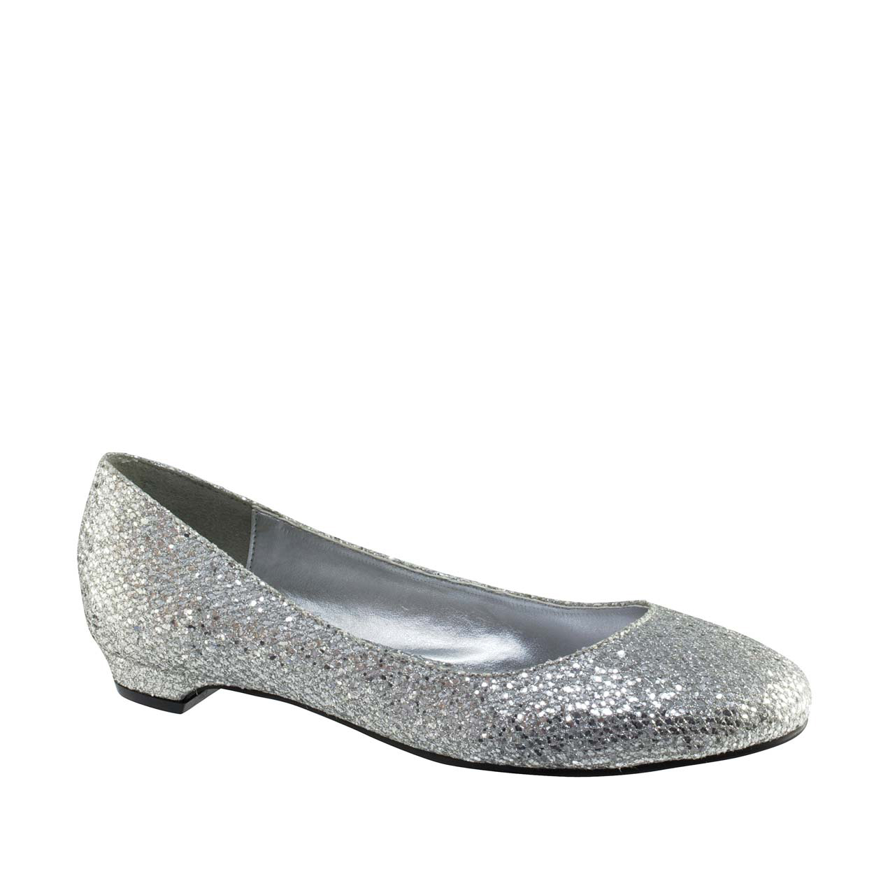 silver wide width pumps