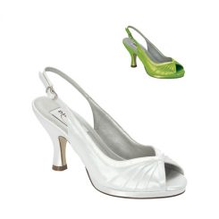 HANNAH WHITE SATIN 2 1/2" HEEL