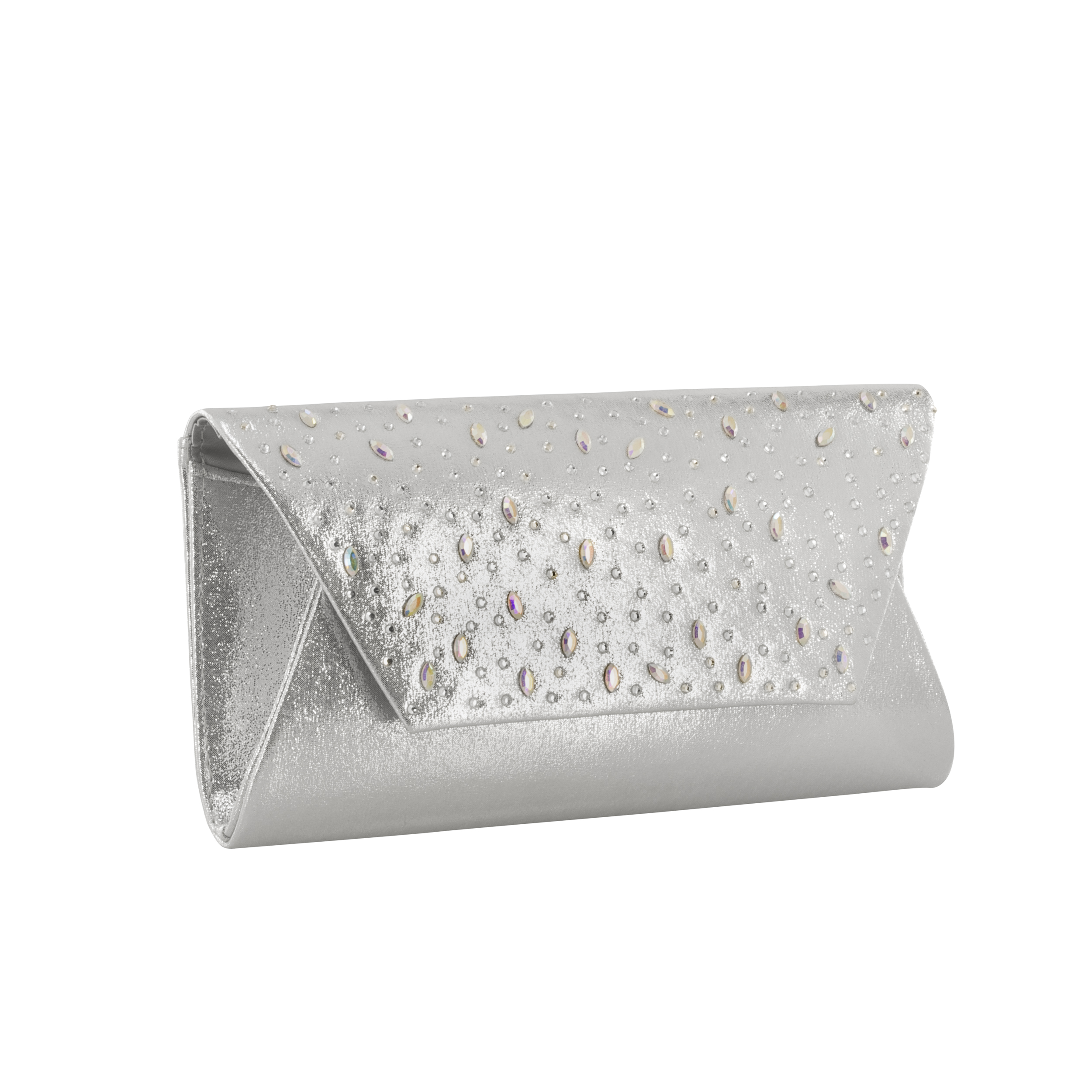 silver shimmer bag
