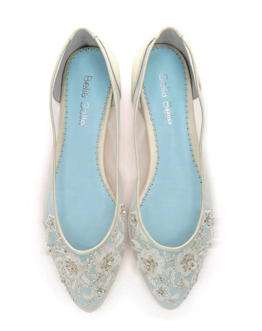 BELLA BELLE ADORA IVORY SILK FLAT - Image 2