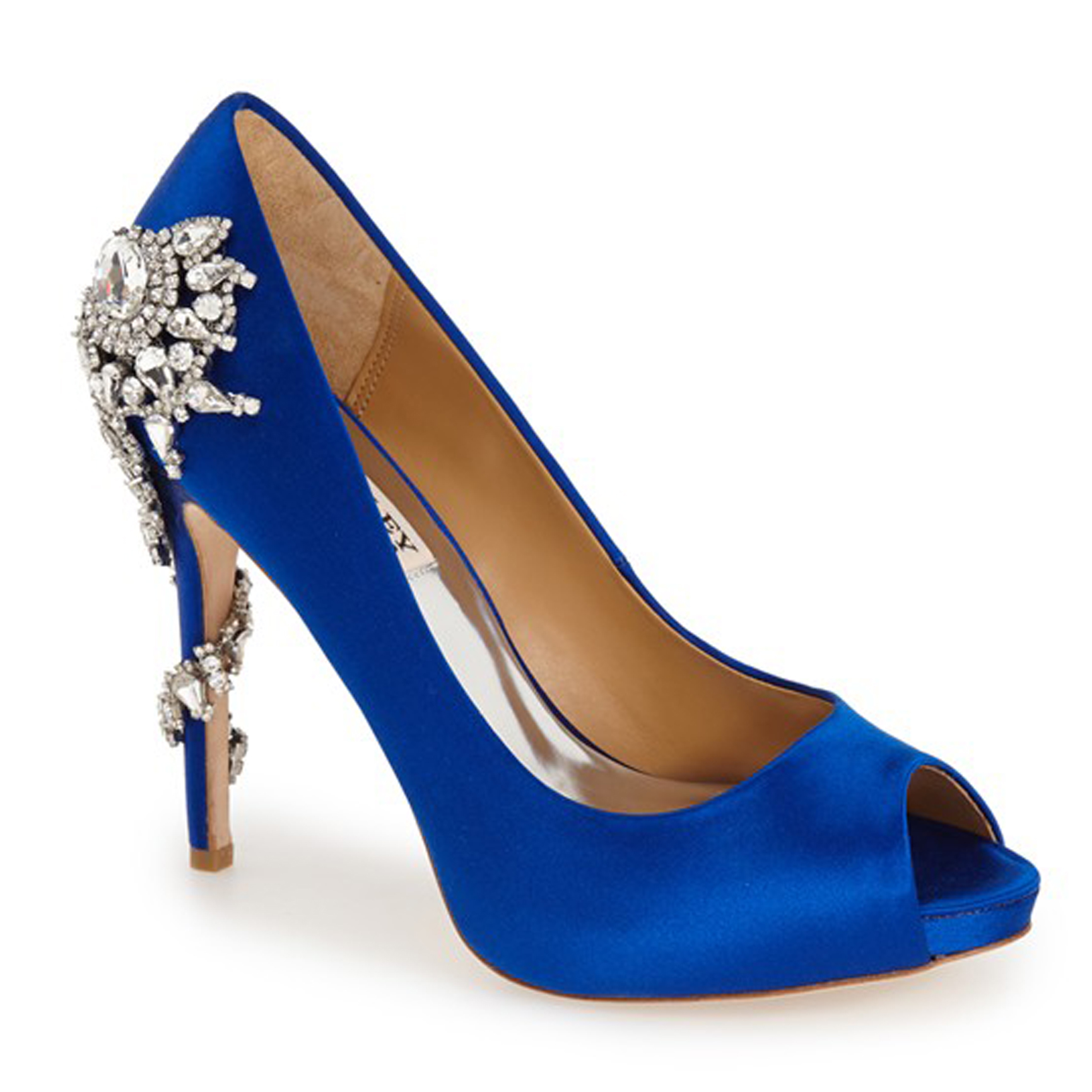 BADGLEY MISCHKA ROYAL IRIS BLUE SILK - Dyeable Shoe Store