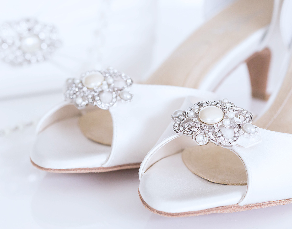 shoe decorations and shoe clips for bridal and wedding shoes