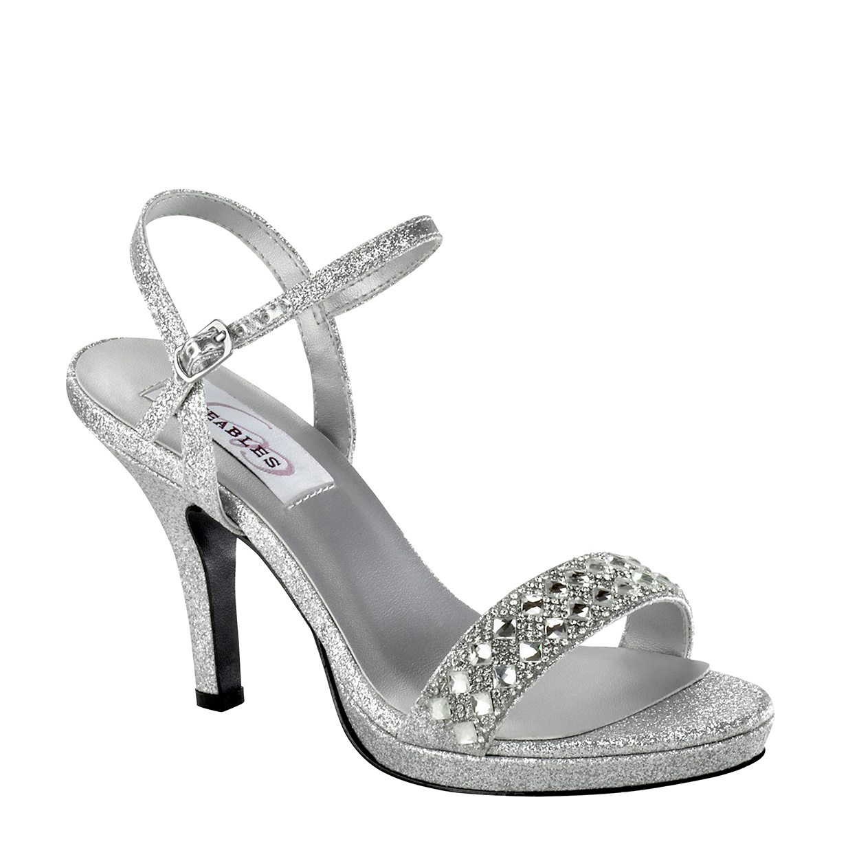 2 inch silver strappy heels