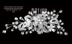 Pearl and crystal comb 5353
