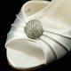 MISC BUTTON SILVER RHINESTONE SHOE CLIP