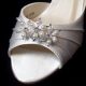 AA BRIDAL S-2322 SILVER PEARL SHOE CLIP