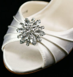 SUNFLOWER SILVER SHOE CLIP