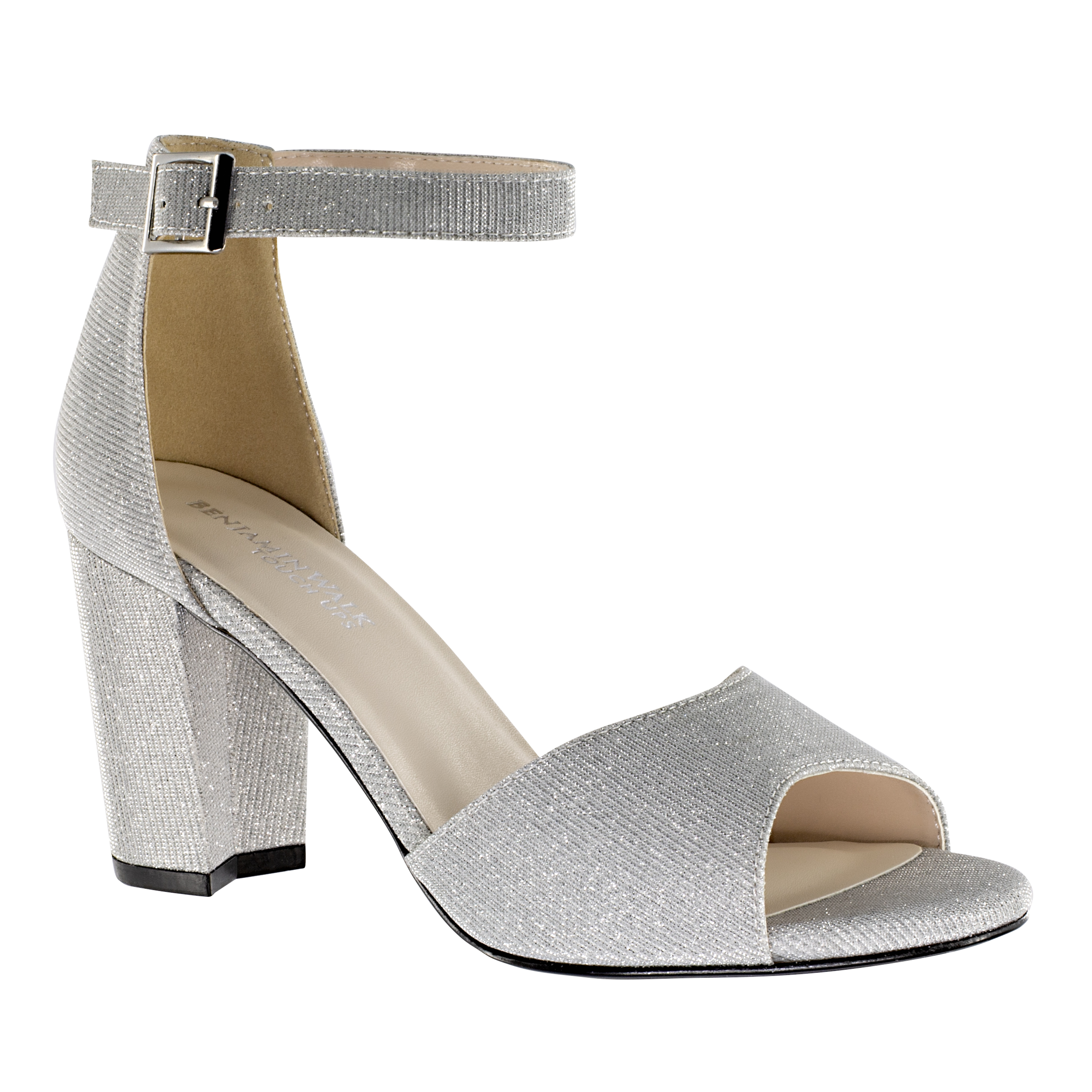 Silver Heels, Block & High Heeled Silver Sandals